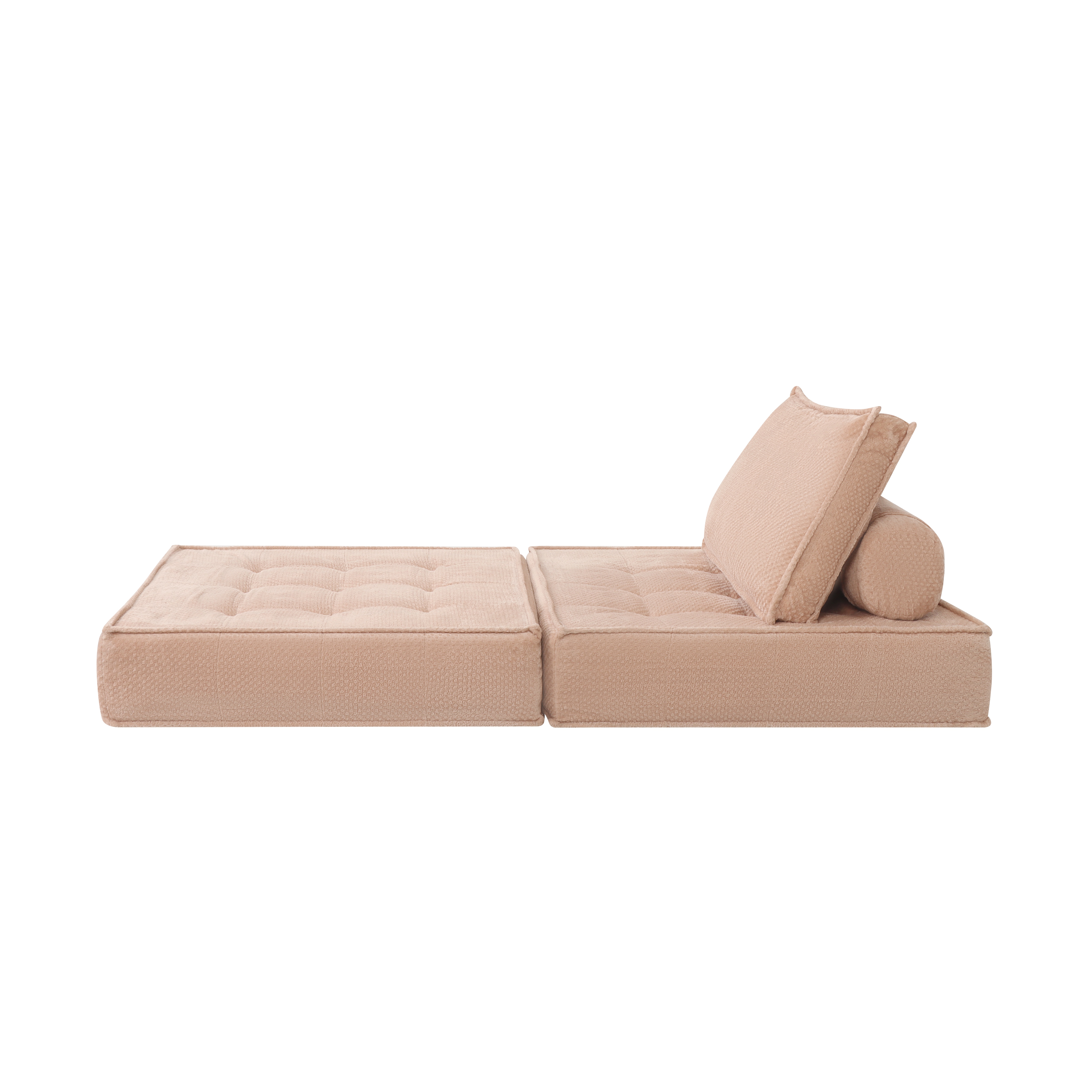 66.9 Inch Modular Sofa, Single Seater, Double-layer Multi-combination, Skin-friendly Fabric, DIY Suitable For Living Rooms, Study Rooms, Bedrooms, And Other Spaces. PINK_maomaolike.com